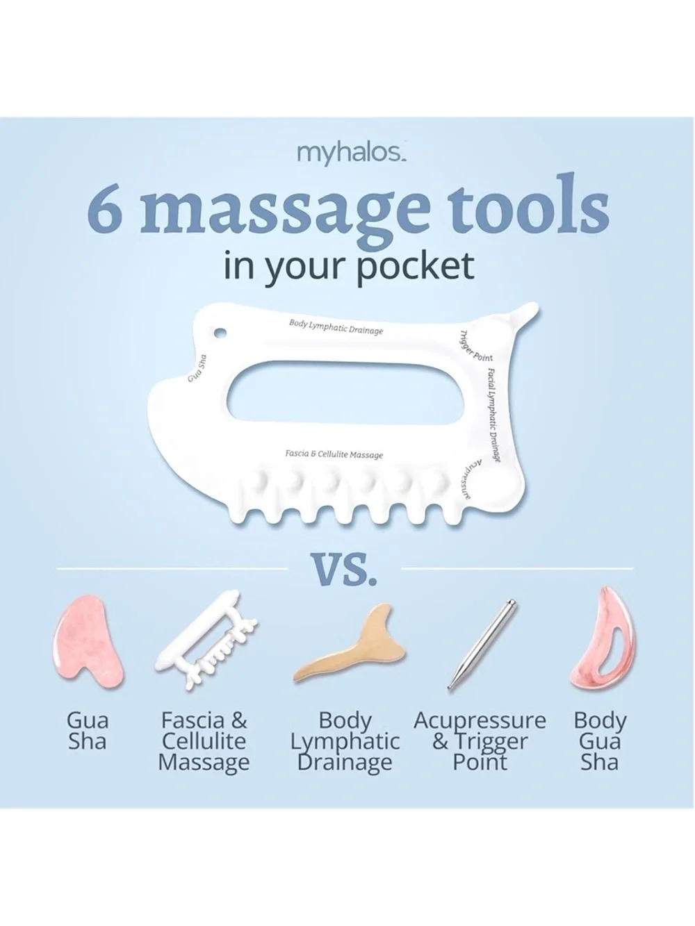 myhalos Halos 6-in-1 Massage Master - White